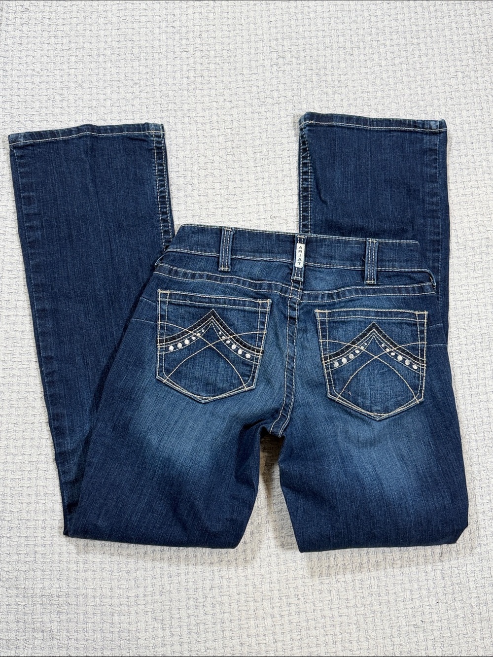 Women’s Ariat Real Riding Western Jeans Whipstitch Bootcut Size 30L